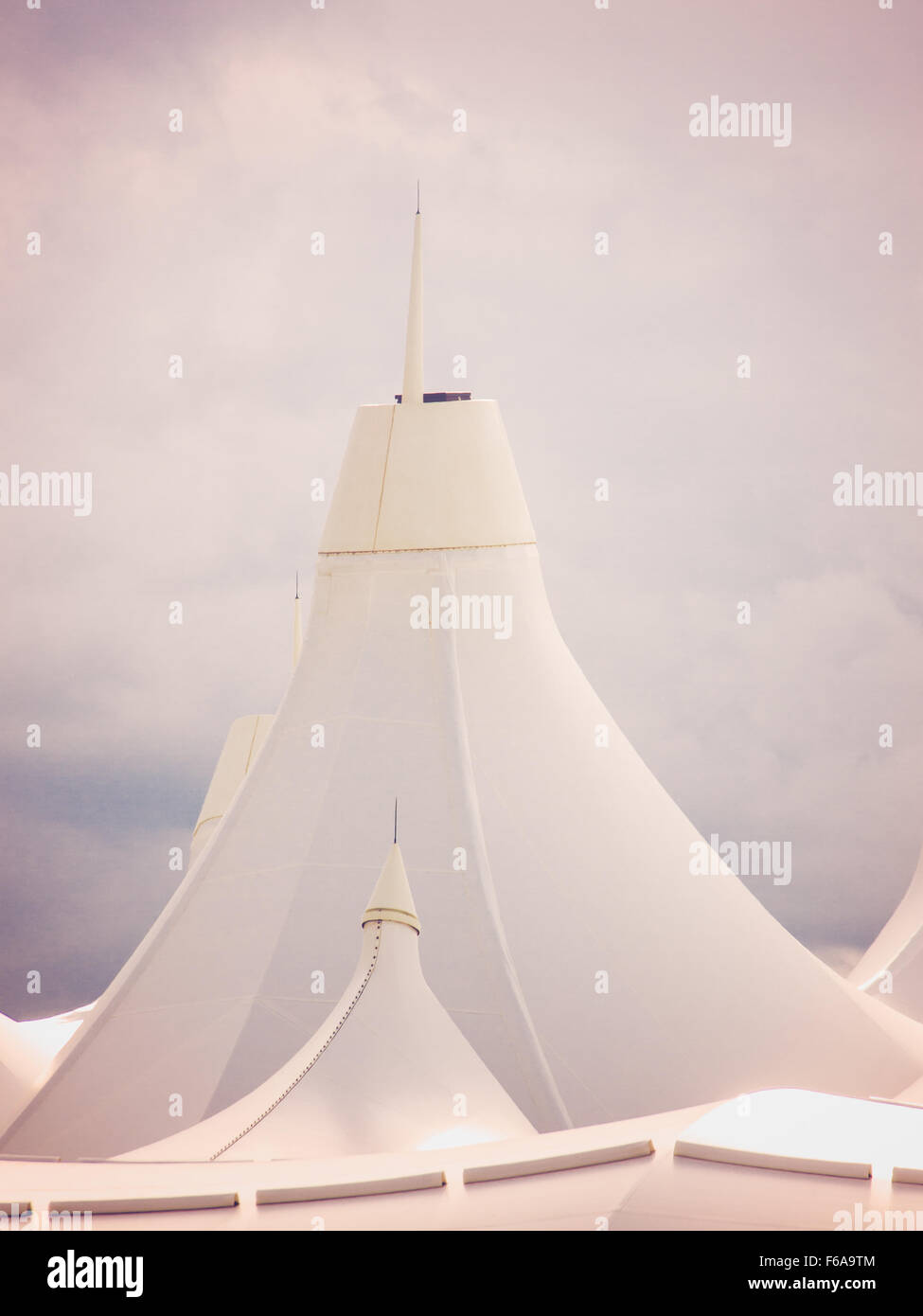 Denver International Airport well known for peaked roof. Design of roof