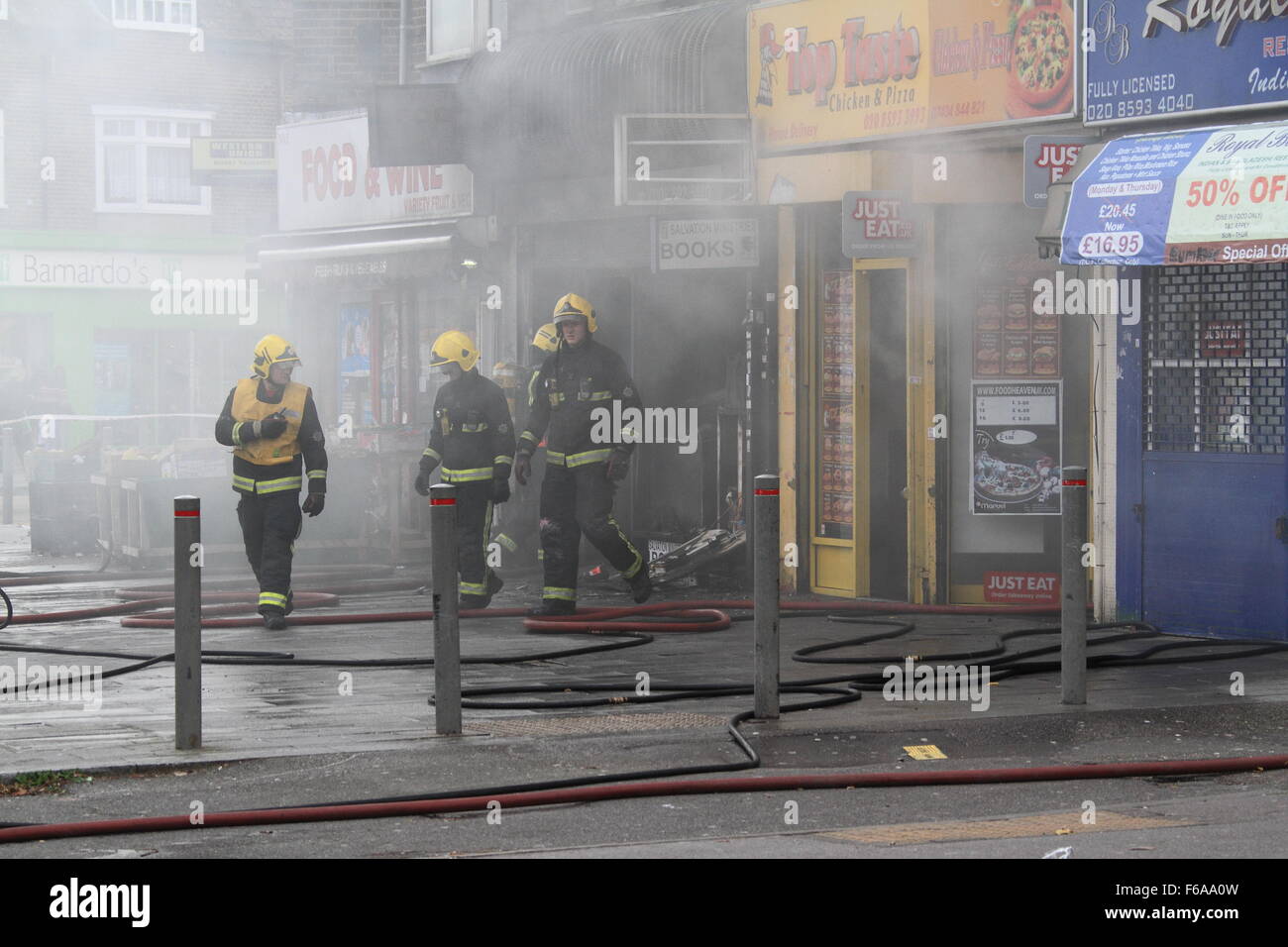 Dagenham, London, UK. 15th Nov, 2015. London Fire Brigade were called