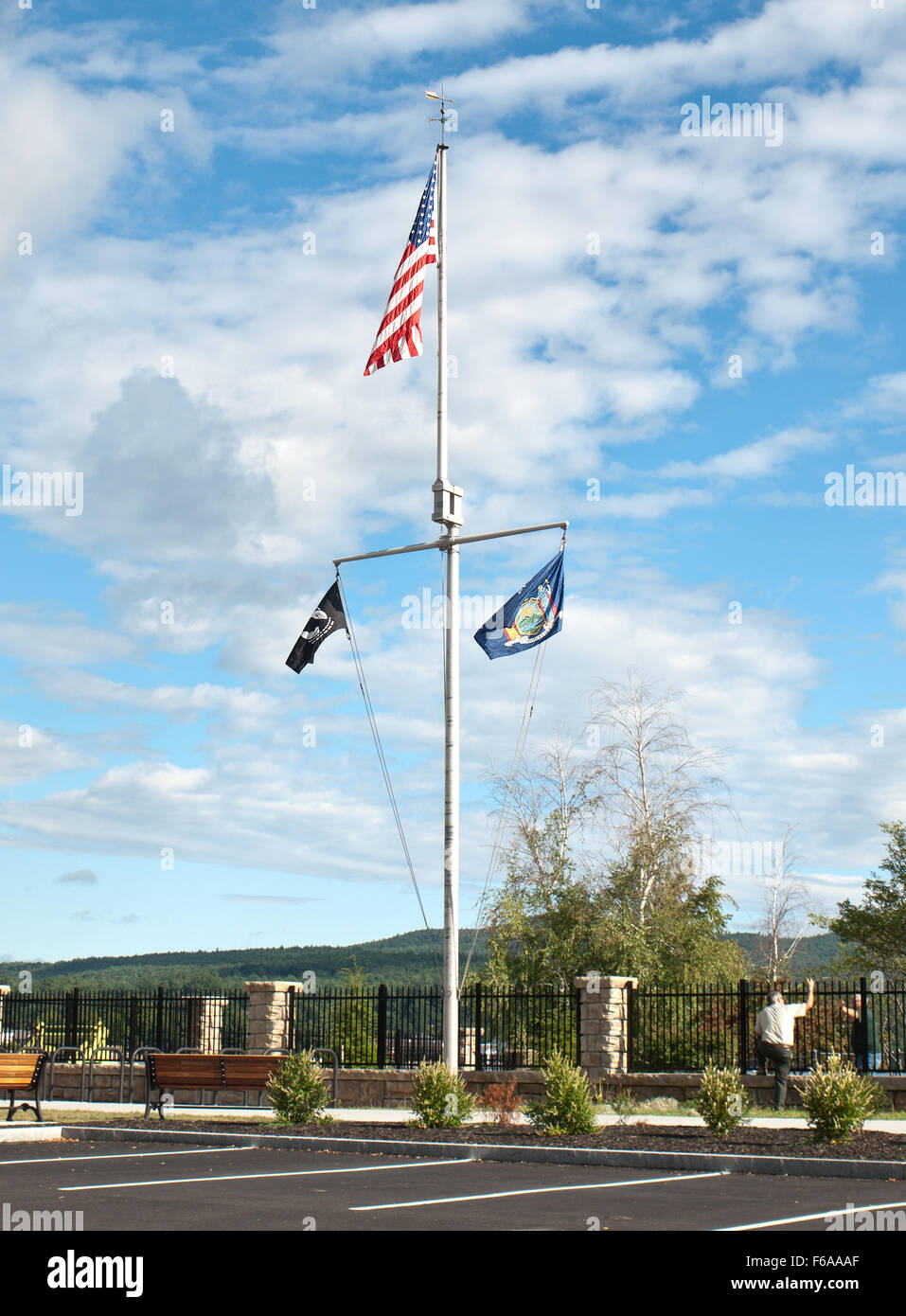 Lake George Beach State Park Flags Fly Over Main Parking Area To Lake George Beach State Park Lake George Beach State Park Flags Fly Over Main Parking Area To Lake George Beach State Park