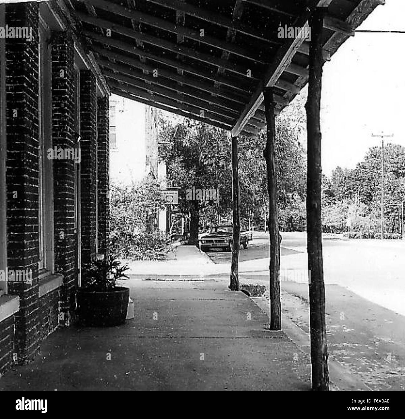 Sidewalk in front of building Micanopy Stock Photo Alamy