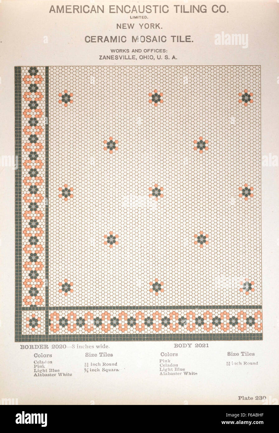 This plate from the American Encaustic Tiling Company features a design