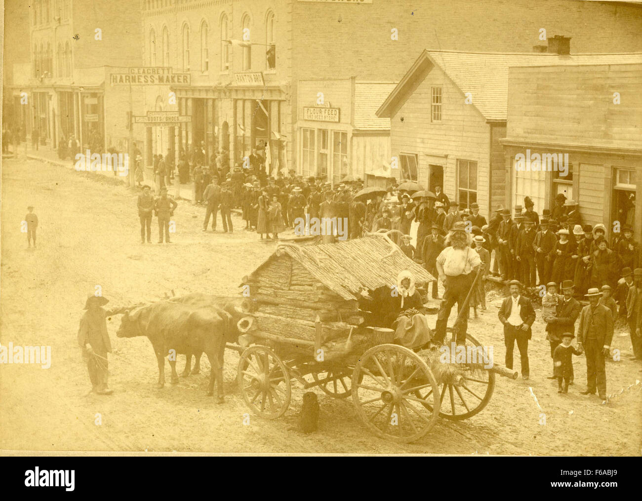 Photograph of Exeter, Ontario, taken in 1887, capturing the town's main ...
