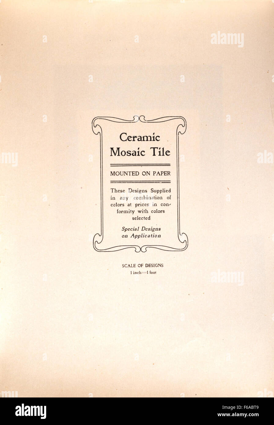The title page of the American Encaustic Tiling Company catalog
