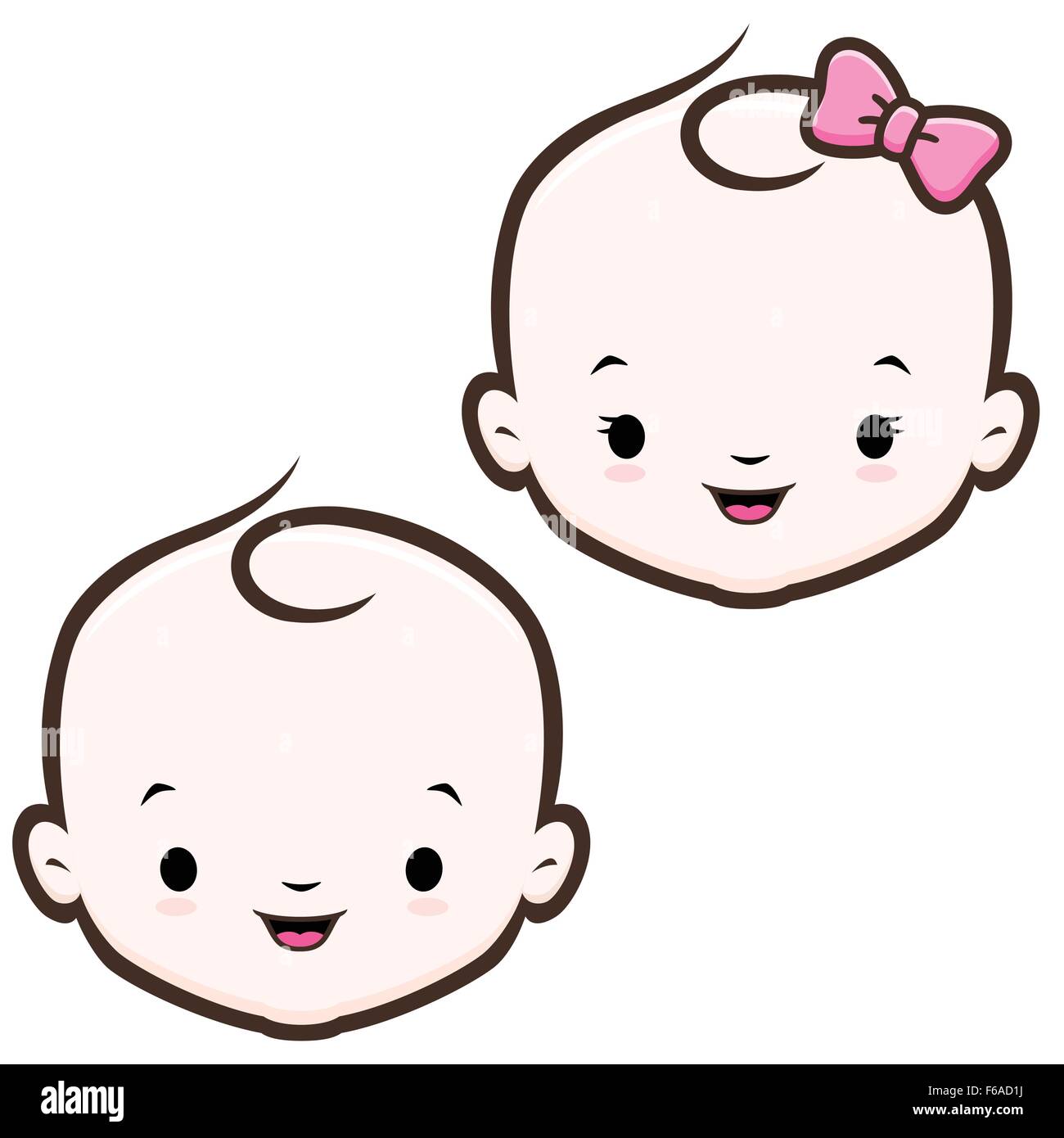 Cartoon Baby Face Stock Vector Image & Art - Alamy