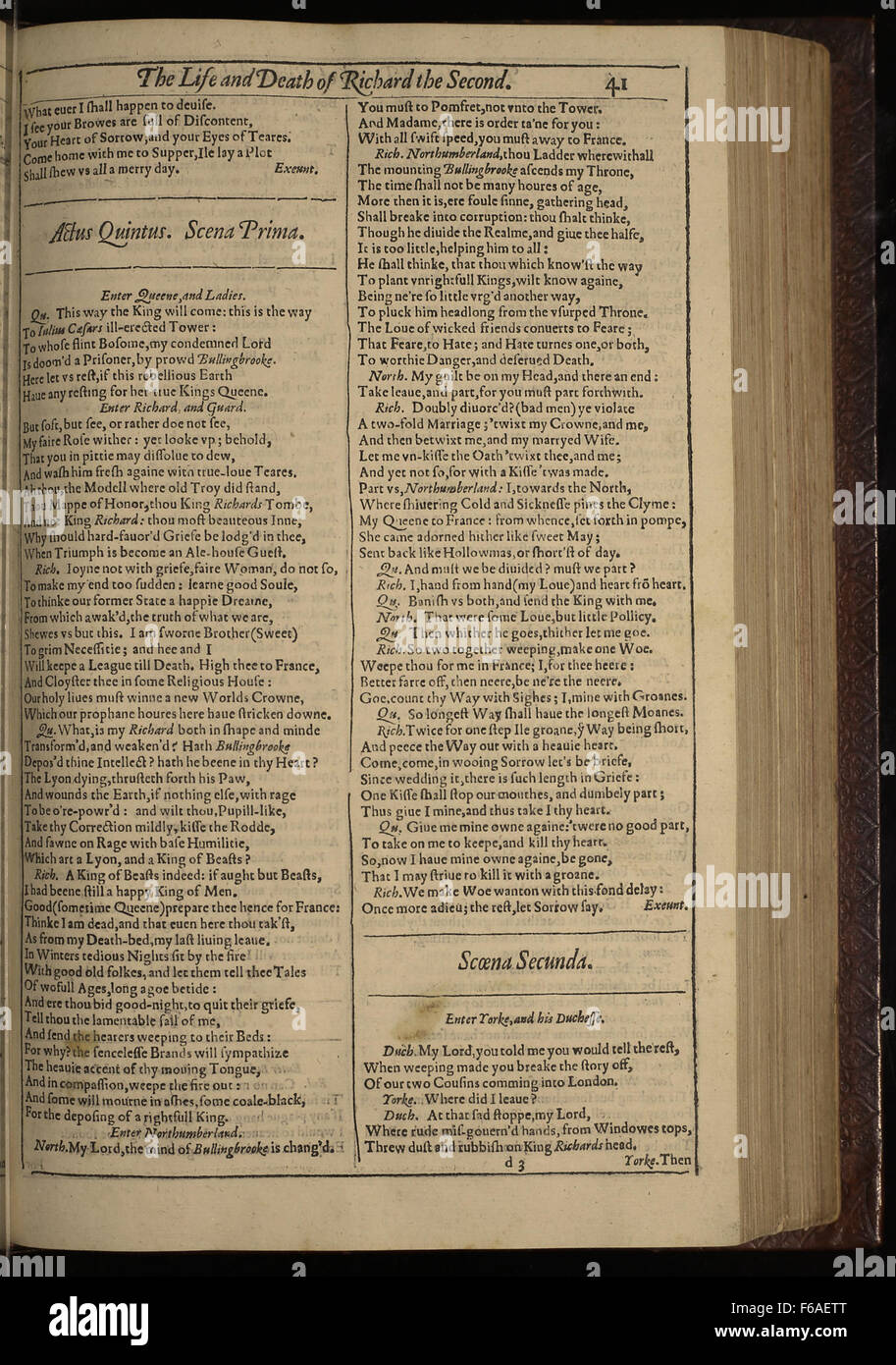 The Life and Death of King Richard II, p 19 Stock Photo - Alamy