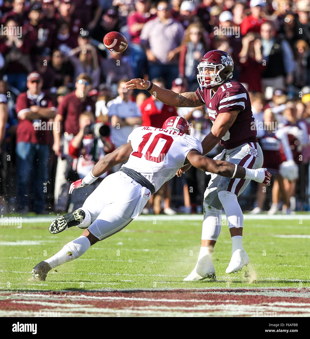 Starkville Ms Usa 14th Nov 2015 Alabama Crimson Tide