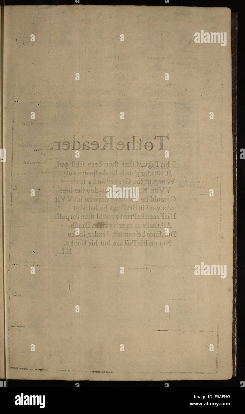 Shakespeare Paper Page 8 from the First Folio edition of Shakespeare’s works shows the ...