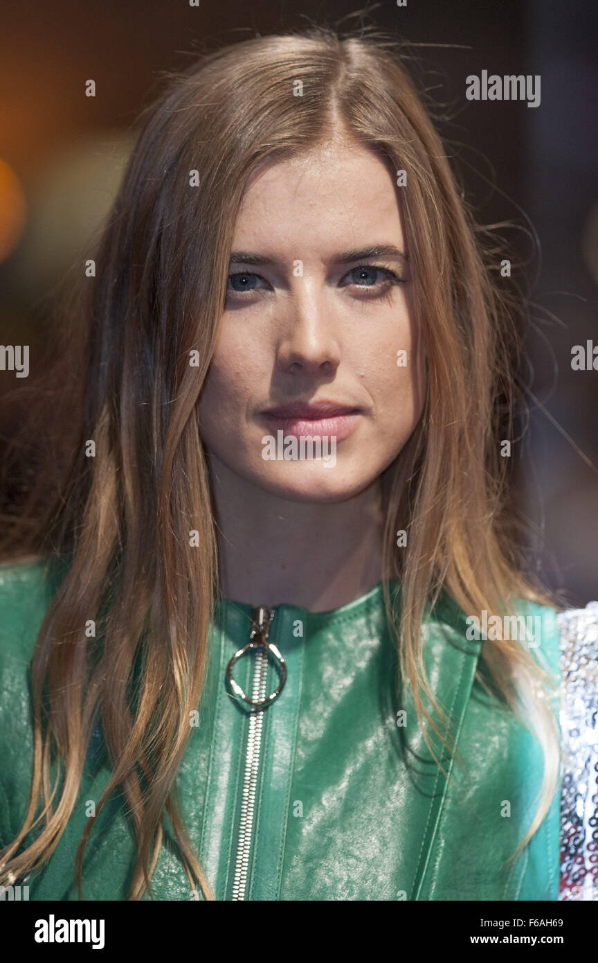 Agyness Deyn attends the premiere for Sunset Song at the Vue in London for the BFI Film Festival.  Featuring: Agyness Deyn Where: London, United Kingdom When: 15 Oct 2015 Stock Photo