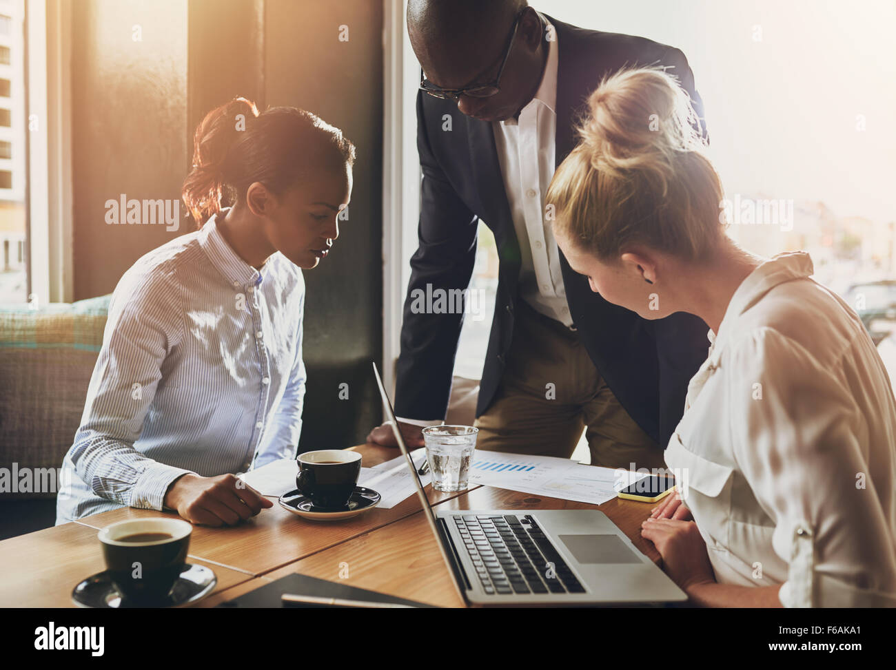 Group of business people, Entrepreneur concept, black business man explaining business plan Stock Photo