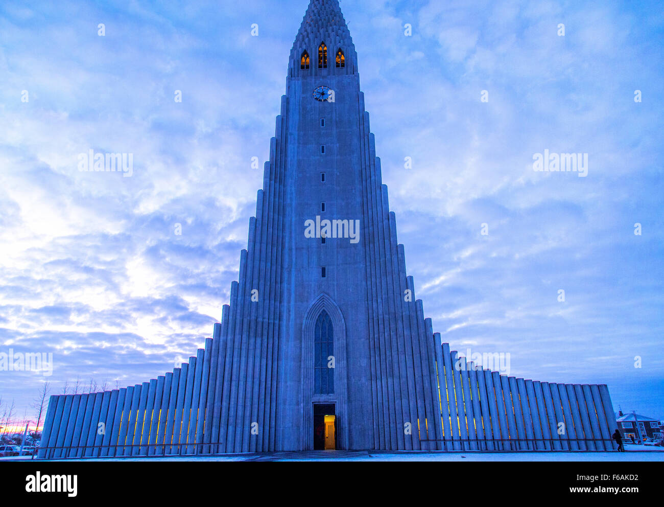 Hallgrimskirkja Church in Reykjavik, Iceland Stock Photo