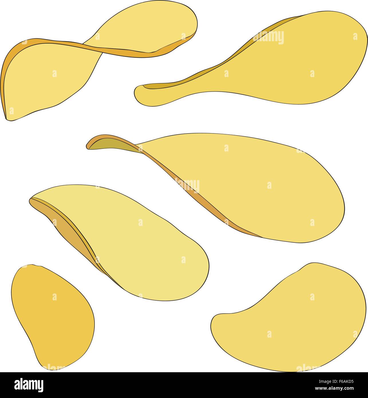 Yellow chips packet Stock Vector Images - Alamy