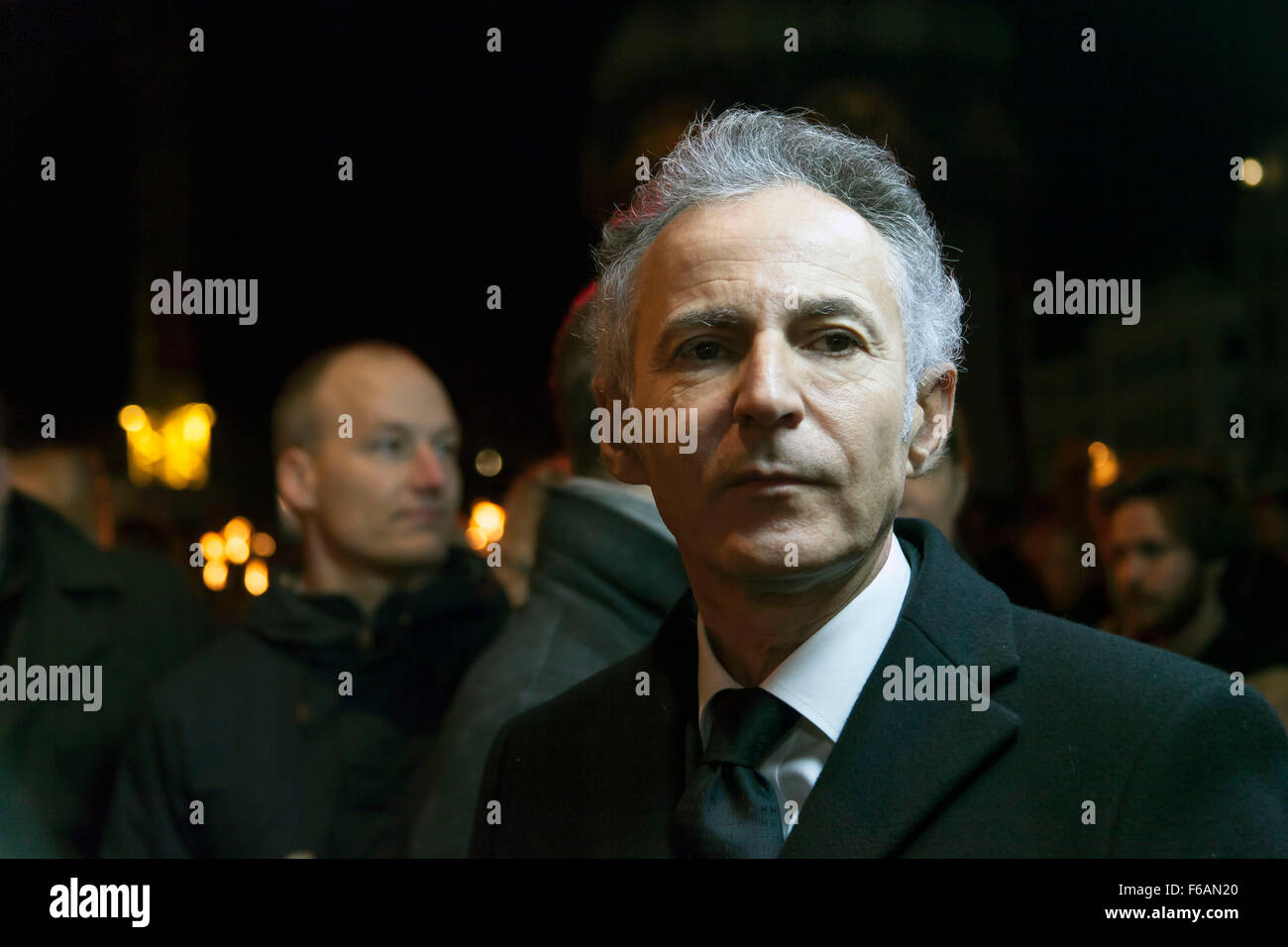 Copenhagen, Denmark. 15th November, 2015. French ambassador to Denmark, François Zimeray, participates in the Copenhagen sympathy rally with the victims of Friday’s Paris terror attacks. Credit: OJPHOTOS/Alamy Live News Stock Photo