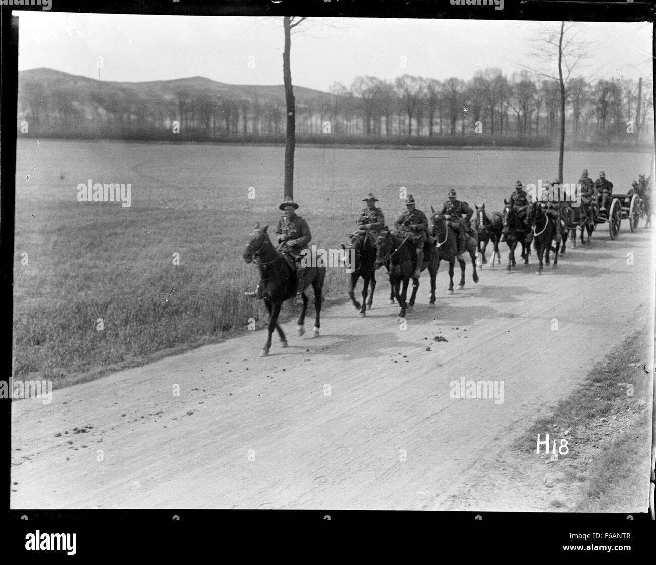 New Zealand artillery on the march Stock Photo Alamy
