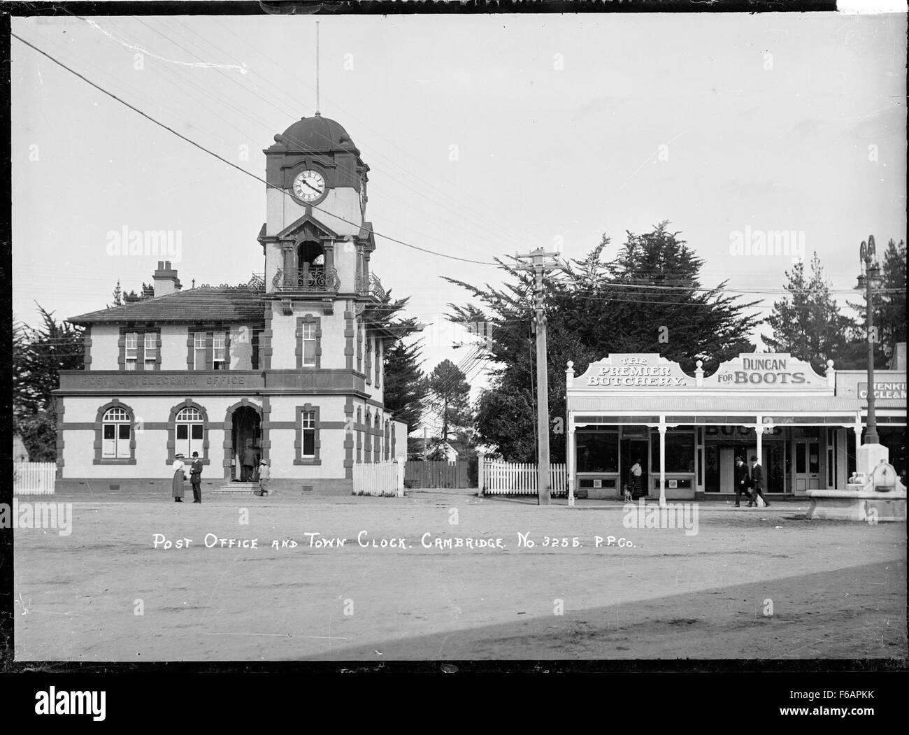 Post Office and town clock at Cambridge, circa 19131915 Stock Photo