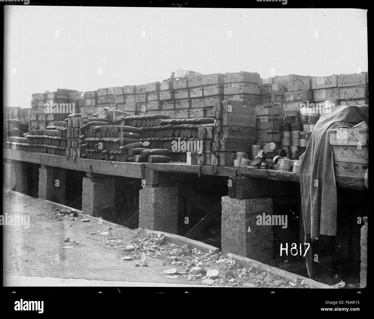 An ammunition dump, World War I Stock Photo - Alamy