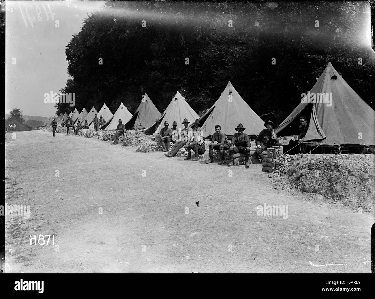 Soldiers' quarters at Pas-en-Artois, France, World War I Stock Photo ...