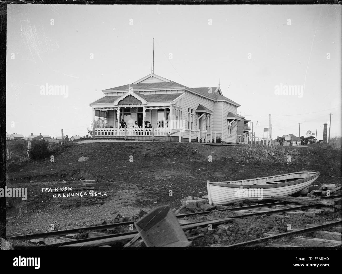 Tea kiosk building, Onehunga Stock Photo Alamy