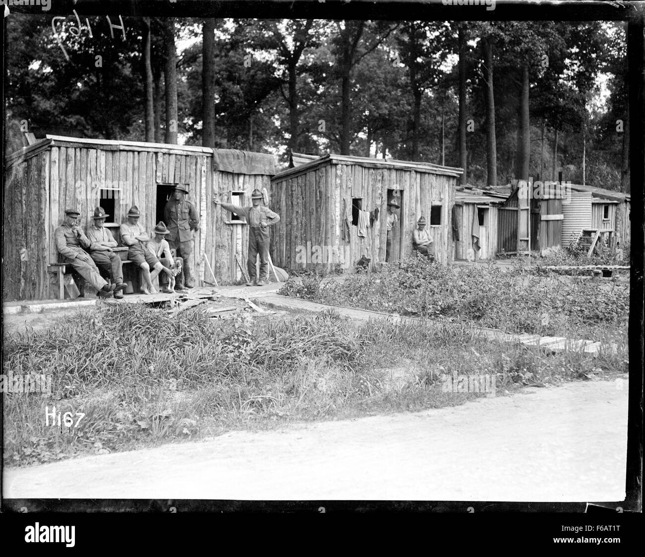 The shantys of the World War I soldiers engaged in Stock Photo - Alamy