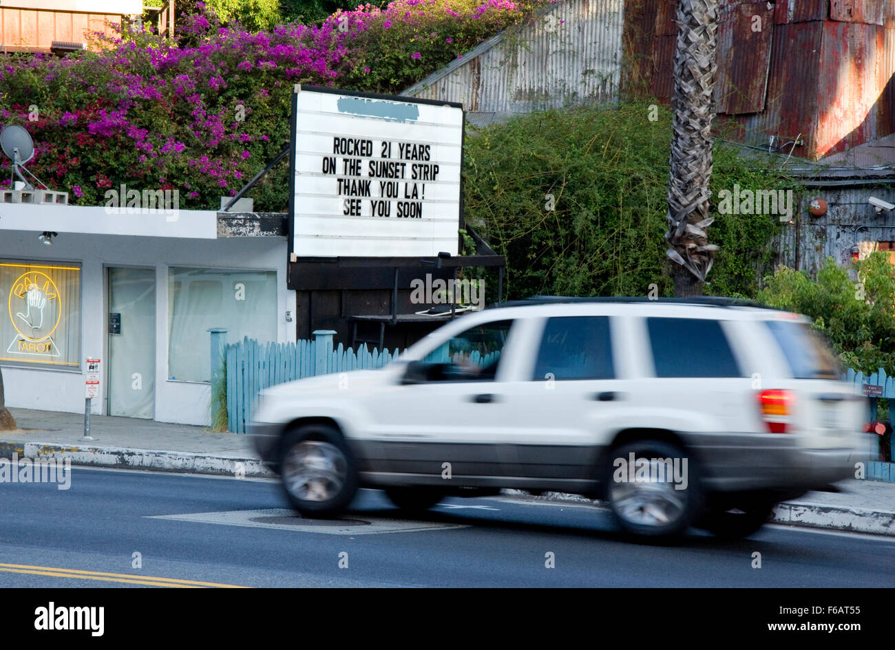 The House of Blues on the Sunset Strip closes after 21 years. Stock Photo
