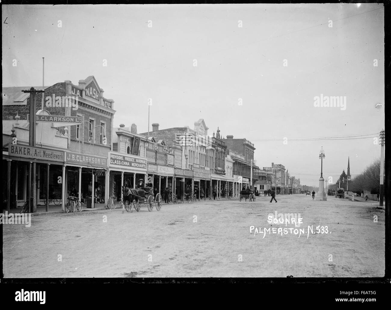 The Square, Palmerston North, looking north from Street Stock