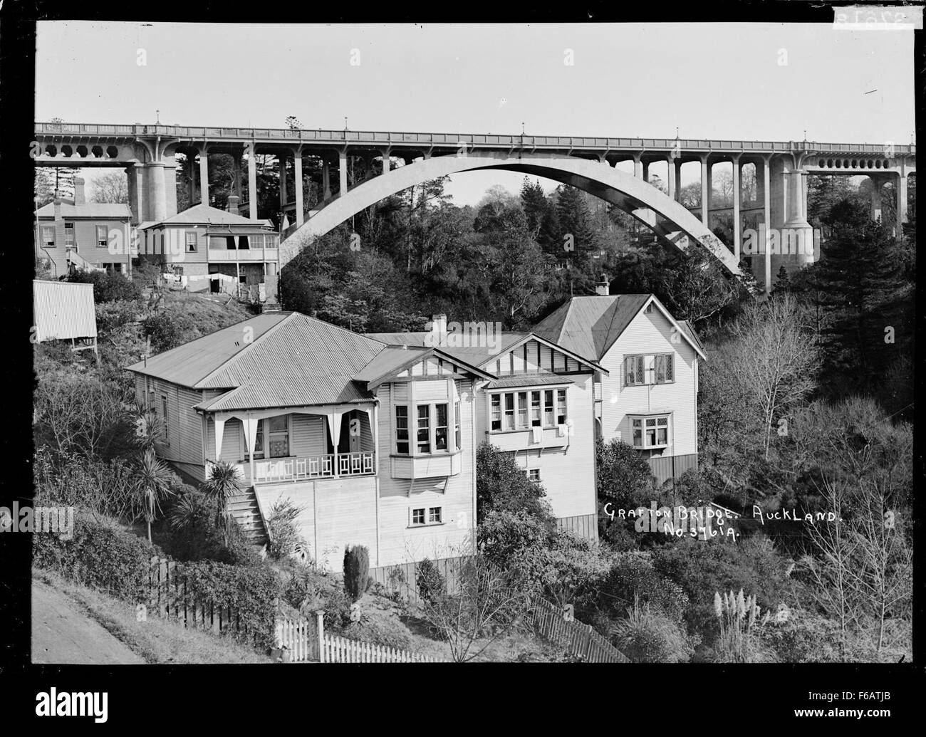 View of Grafton Bridge from Grafton Road, Auckland Stock Photo Alamy