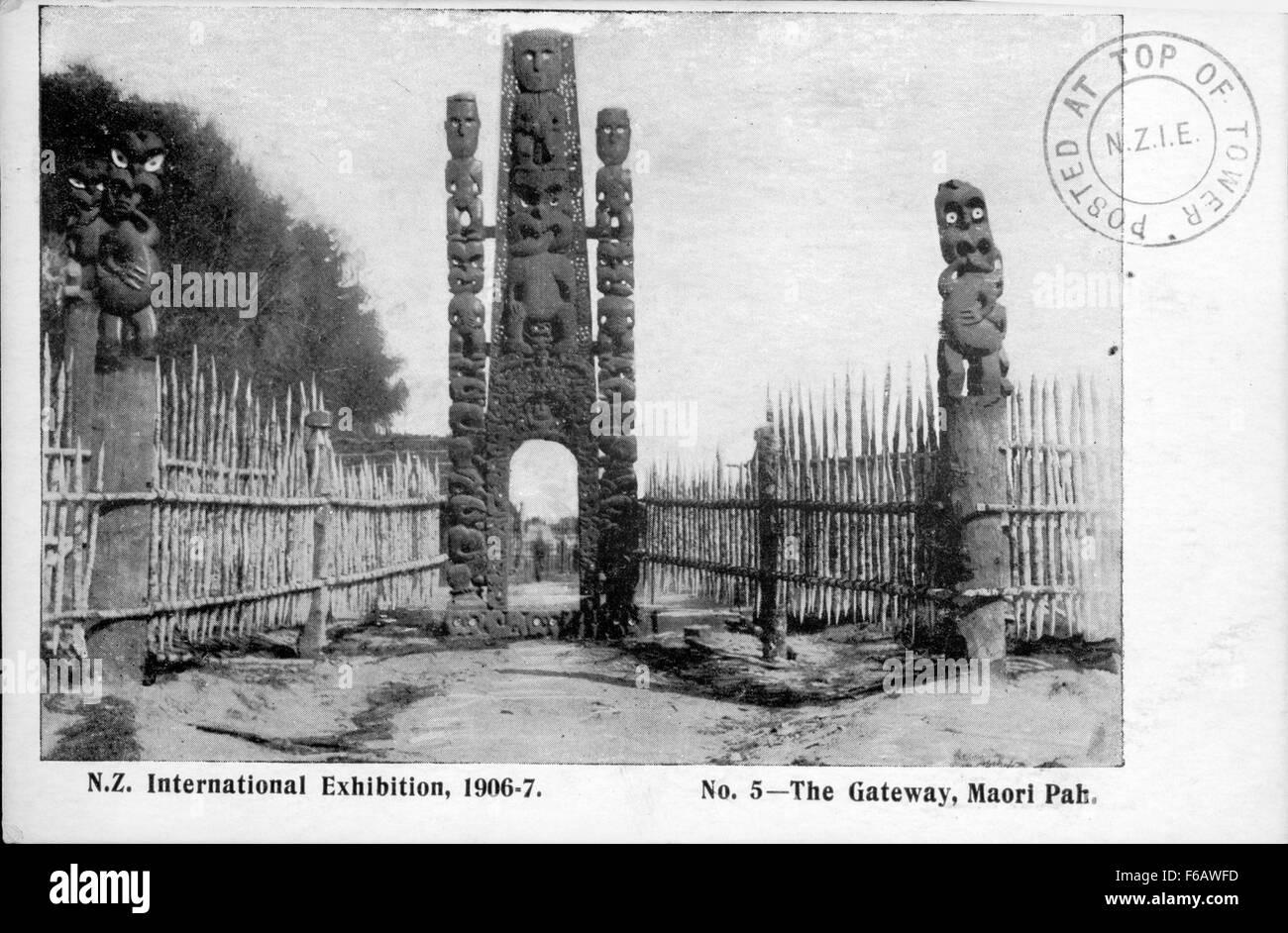 [Postcard] N[ew] Z[ealand] International Exhibition, 1906-7 No 5 - The Stock Photo