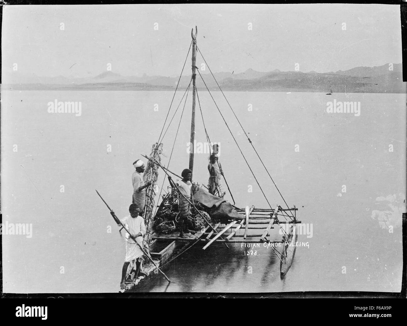 Fijian canoe Stock Photo