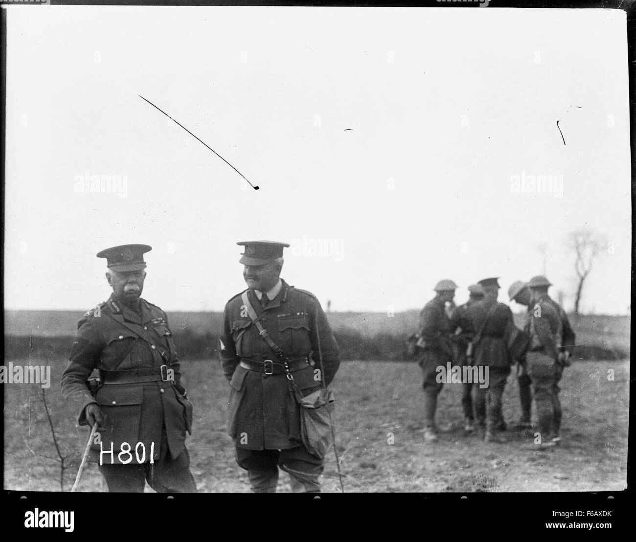 General Plumer and General Braithwaite, Bailleul, France, during World War Stock Photo