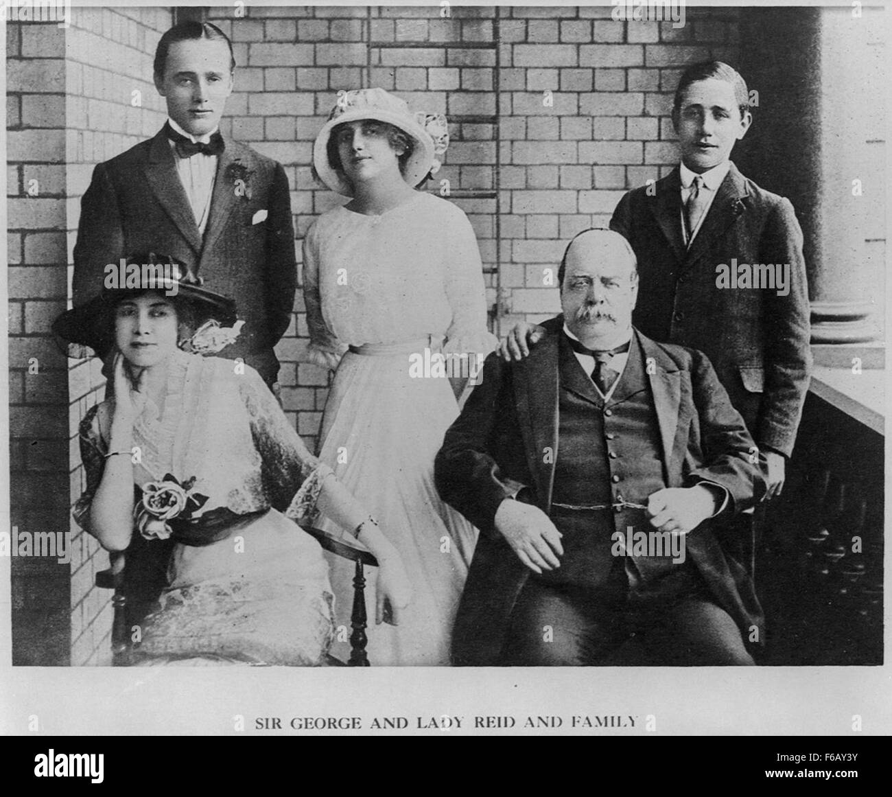 Sir George and Lady Reid and family Sir George and Lady Reid and family Stock Photo