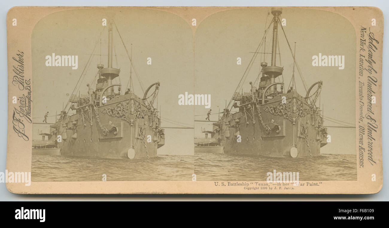U. S. Battleship 'Texas,' - in her 'War Paint.' Stock Photo - Alamy