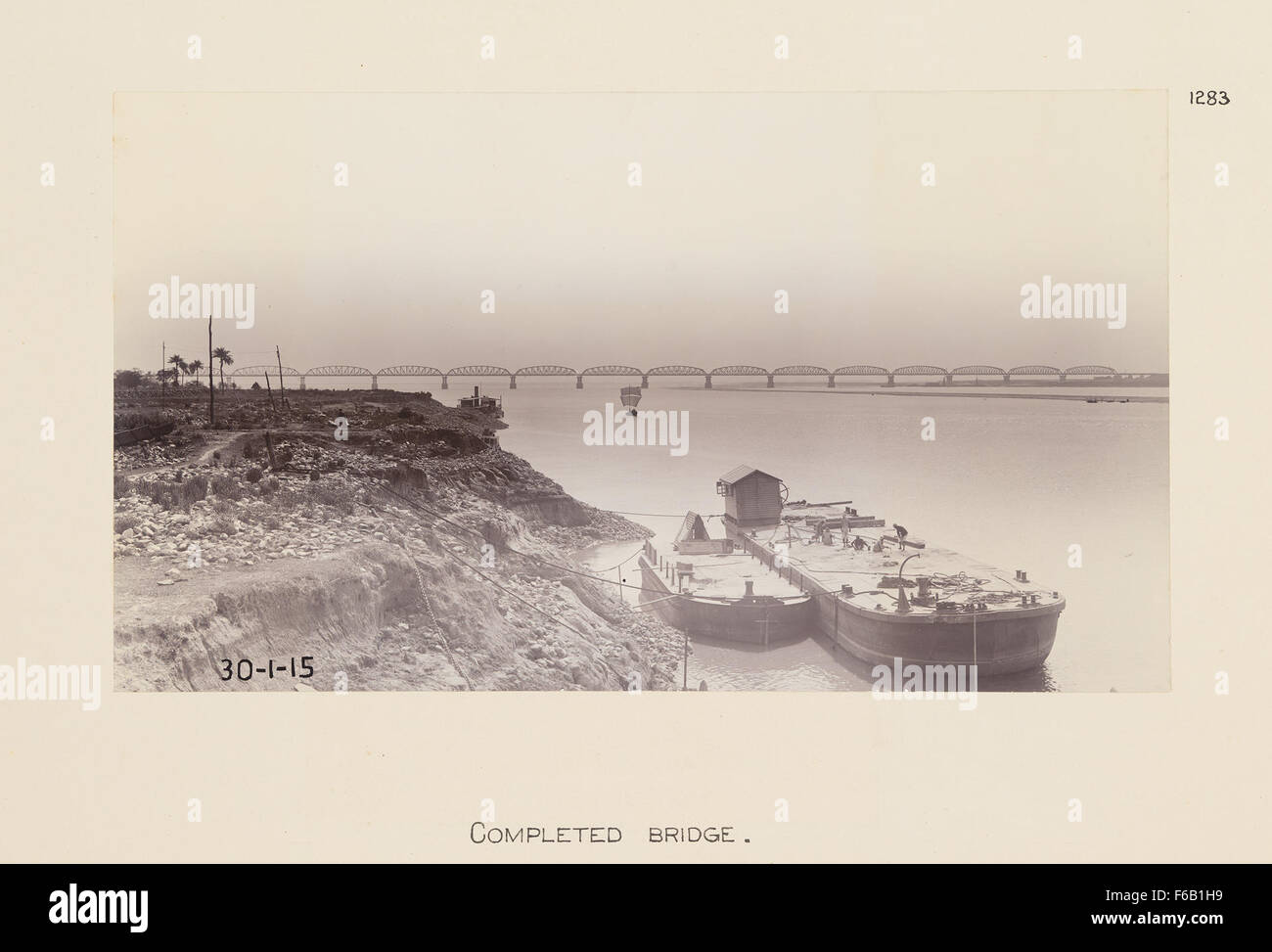 This image shows a completed railroad bridge, highlighting its design ...