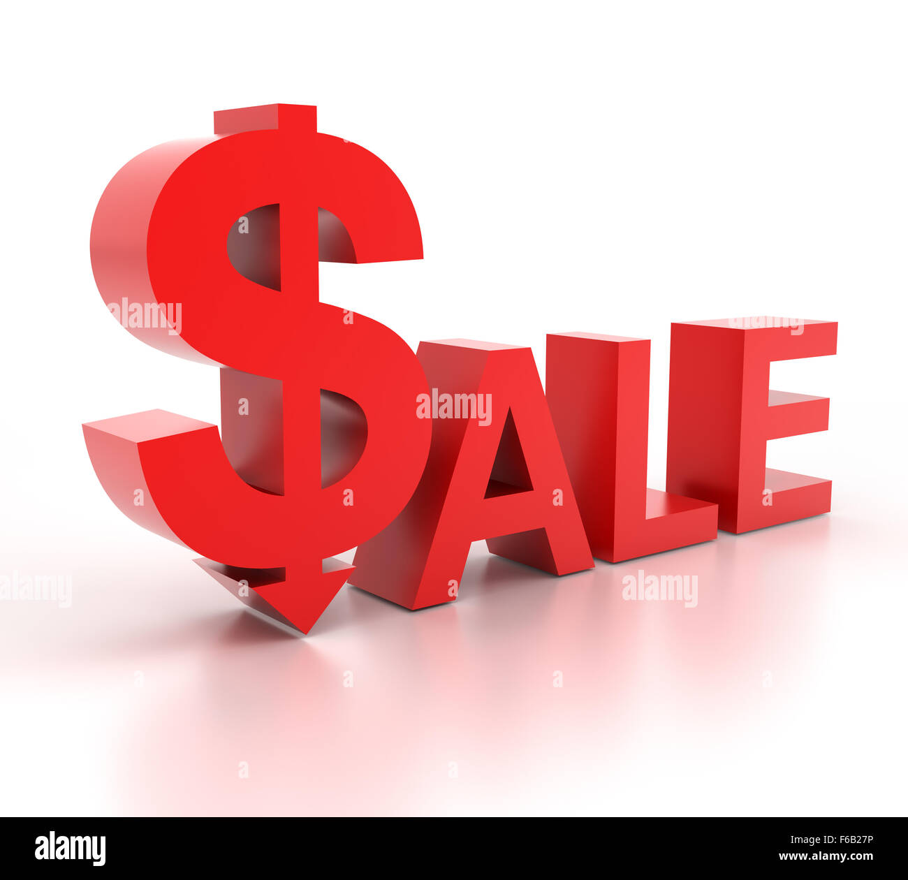 Sale word with dollar sign Stock Photo