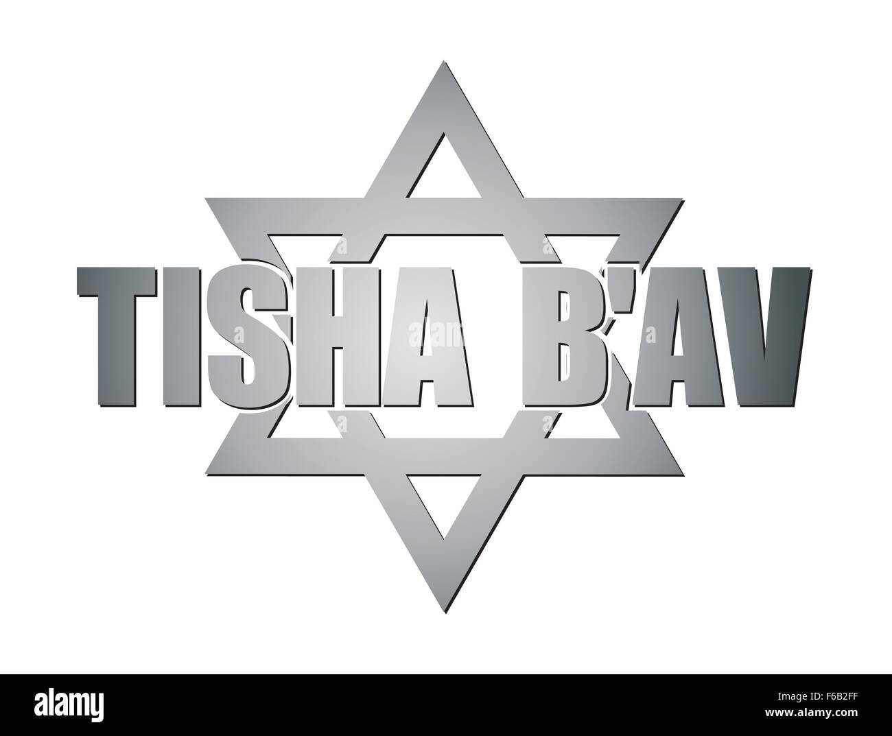 silver Tisha B'av Stock Photo