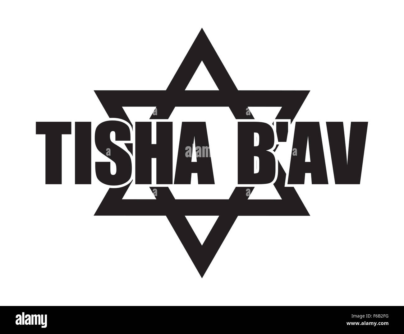 Black On White Tisha B'av Stock Photo