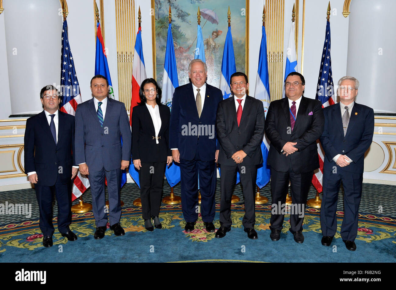 Under Secretary Shannon Meets With the Foreign Ministers of Central America in New York City Stock Photo