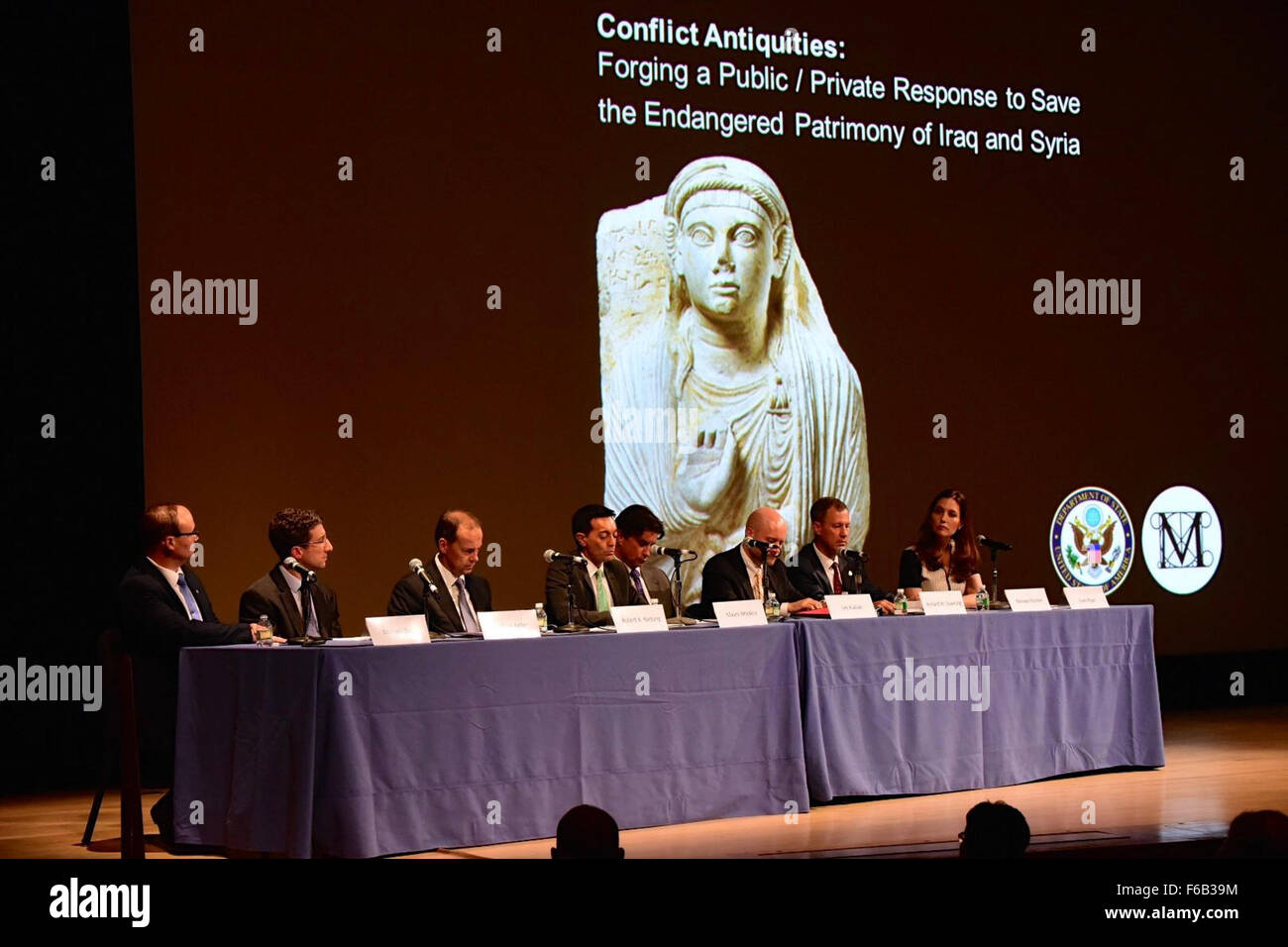 Assistant Secretary Ryan Participates in a Panel on Conflict Antiquities at the Metropolitan Museum of Art in New York City Stock Photo