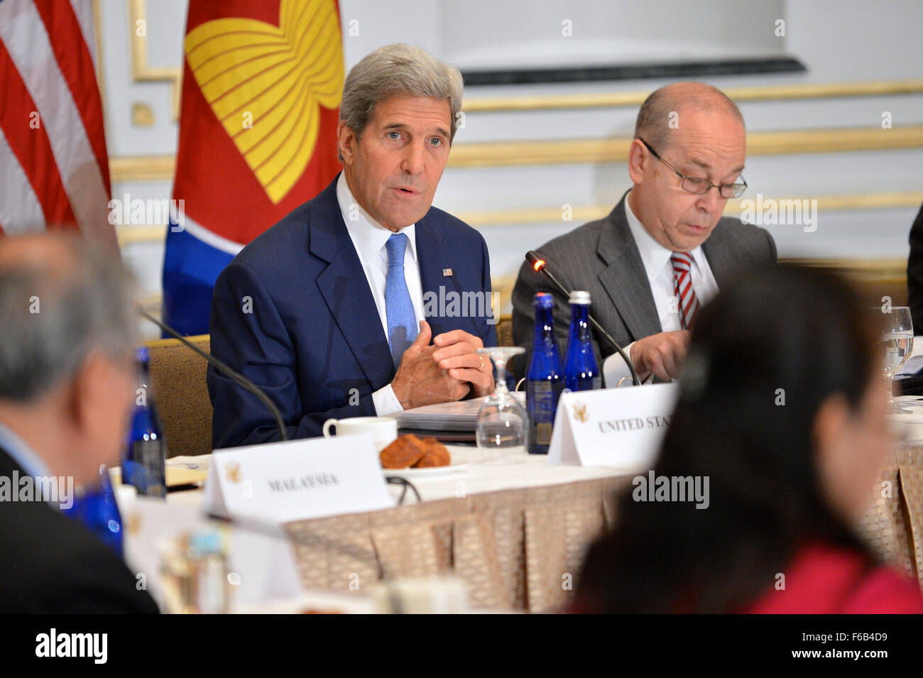 Secretary Kerry Participates in the U.S.-ASEAN Meeting in New York City Stock Photo