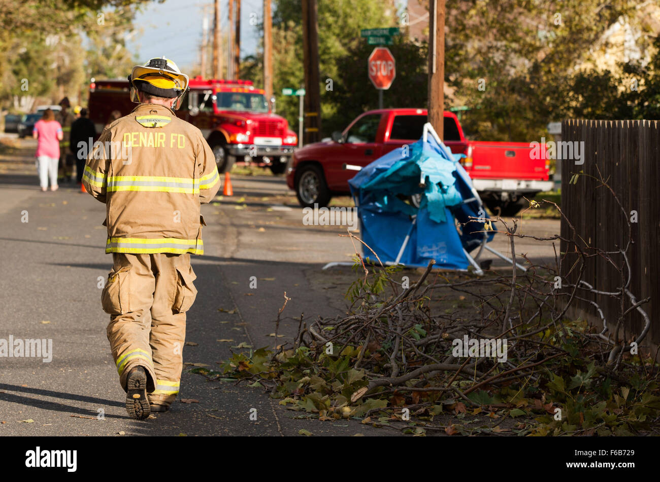 Denair, CA, USA. 15th Nov, 2015. A tornado ripped through Denair