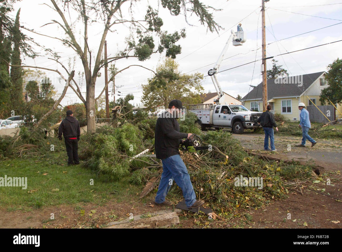 Denair, CA, USA. 15th Nov, 2015. A tornado ripped through Denair