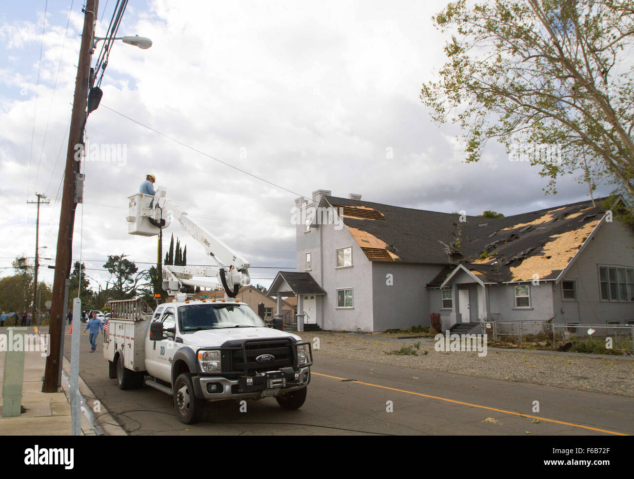 Denair, CA, USA. 15th Nov, 2015. A tornado ripped through Denair