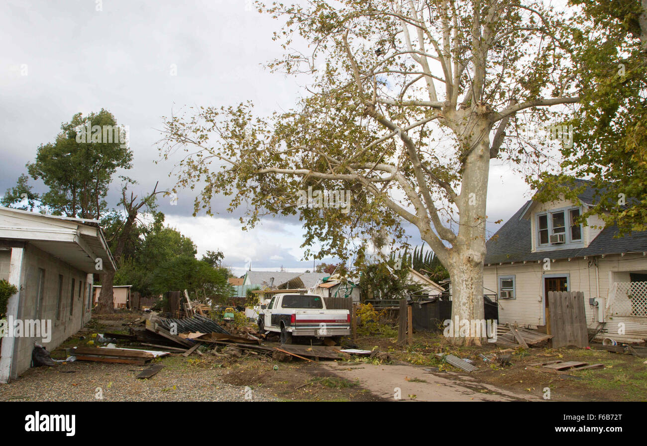 Denair, CA, USA. 15th Nov, 2015. A tornado ripped through Denair