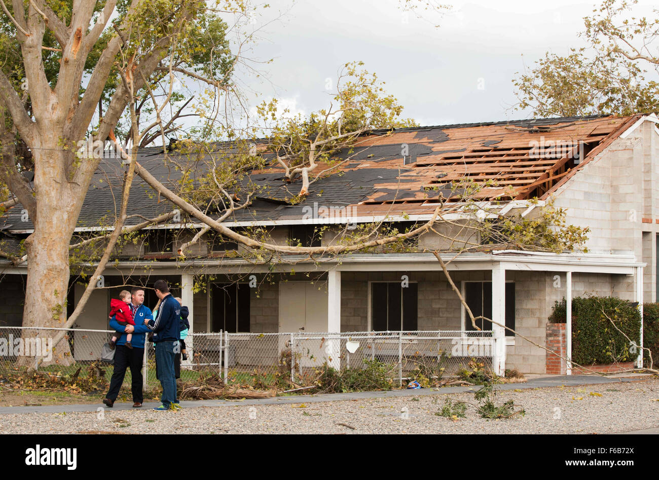 Denair, CA, USA. 15th Nov, 2015. A tornado ripped through Denair