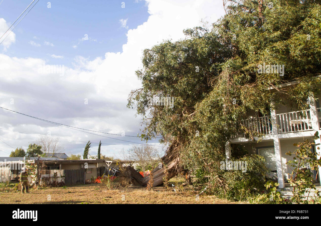 Denair, CA, USA. 15th Nov, 2015. A tornado ripped through Denair