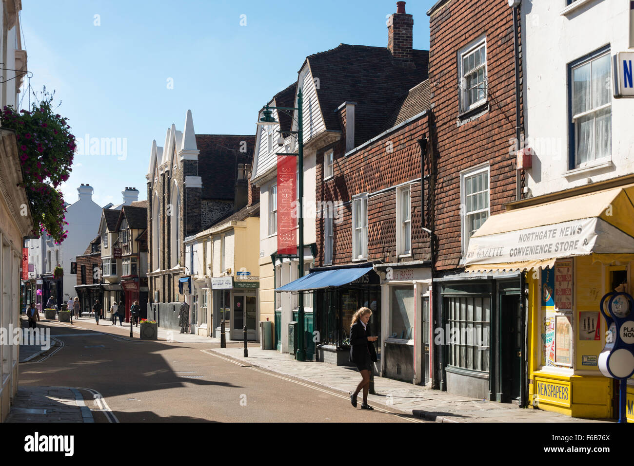 The King's Mile, Northgate, Canterbury, Kent, England, United Kingdom Stock Photo