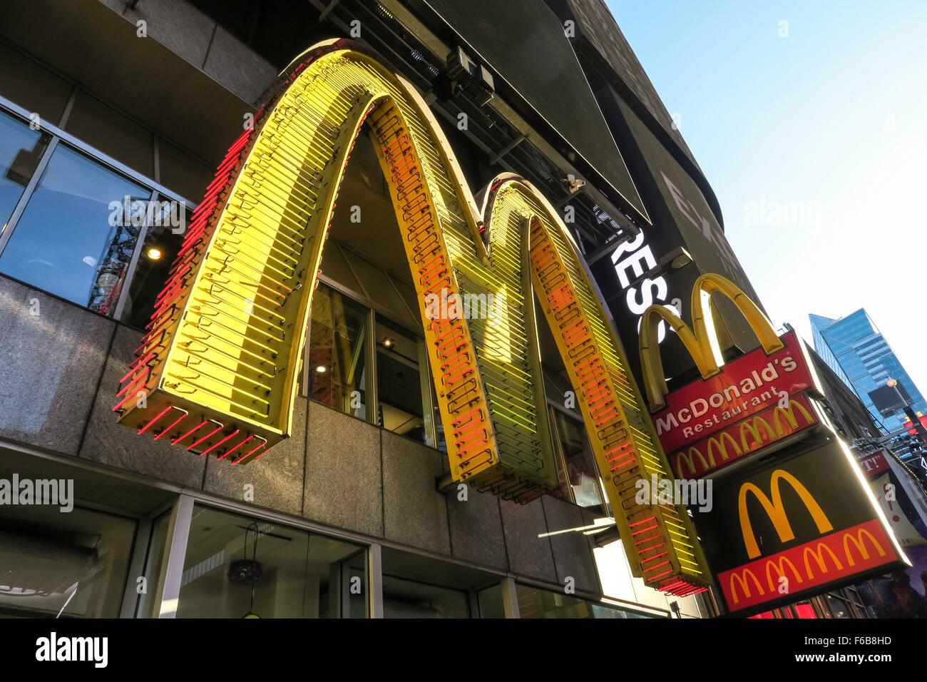 McDonald's Restaurant, Times Square, NYC Stock Photo