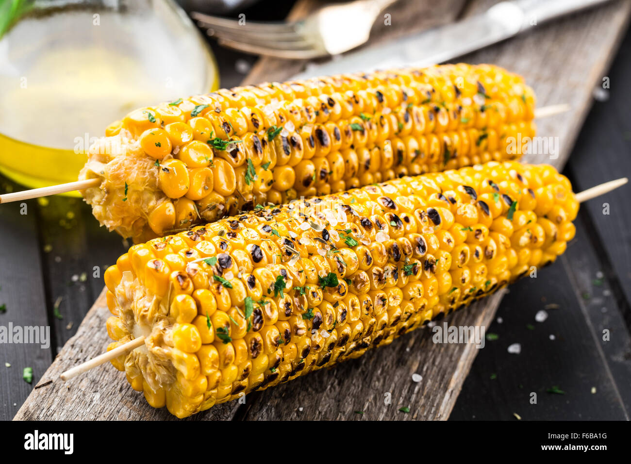 Delicious grilled corn Stock Photo - Alamy