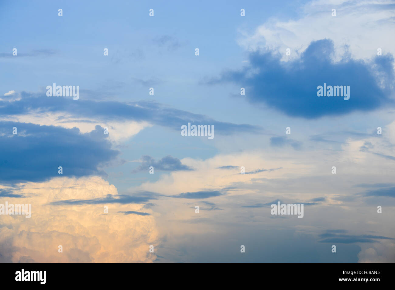 sky with clouds at evening Stock Photo
