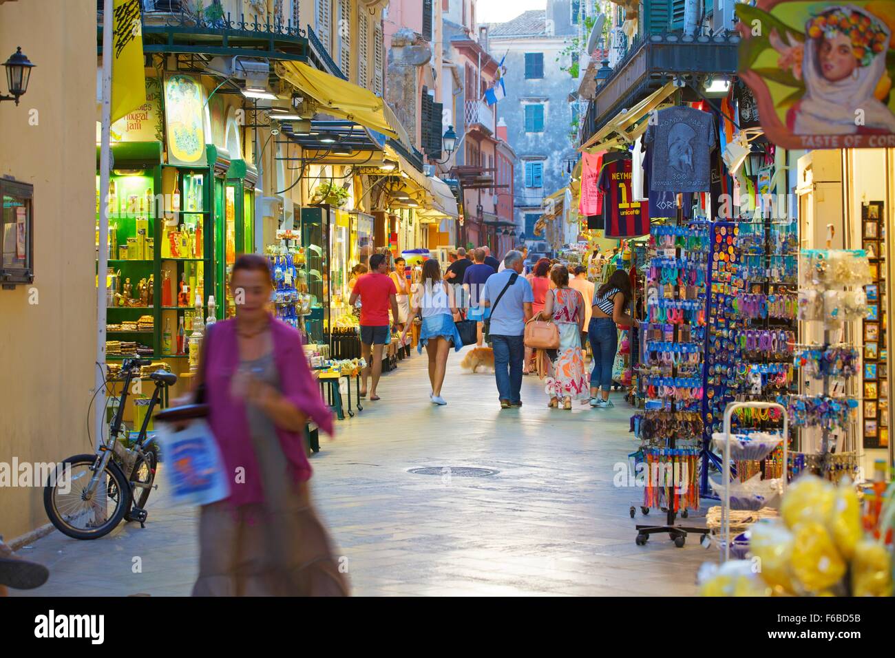 Shopping, Corfu Old Town, Corfu, The Ionian Islands, Greek Islands ...