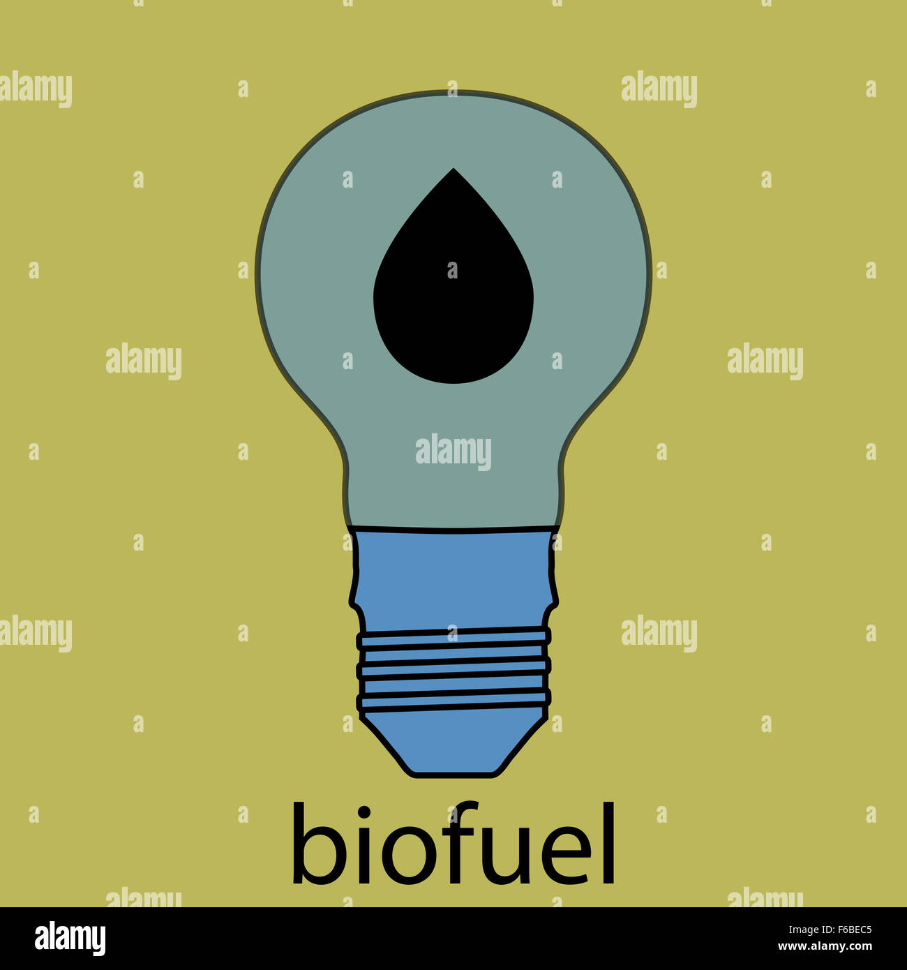Biofuel icon flat design. Ecology drop, power technology, light bulb, energy symbol, nature fuel. Vector art design abstract unu Stock Photo