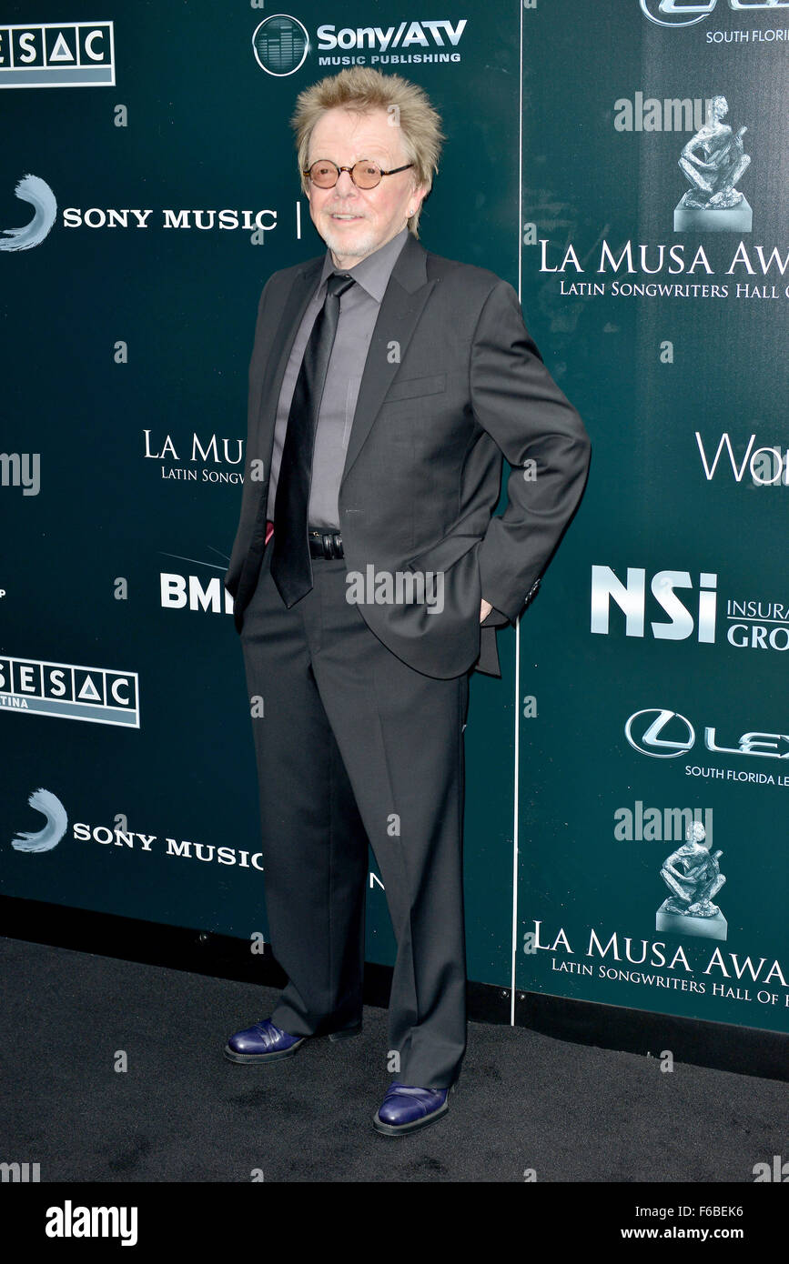 Latin Songwriters Hall of Fame La Musa Awards at The Fillmore Miami Beach at Jackie Gleason Theatre  Featuring: Paul Williams Where: Miami, Florida, United States When: 15 Oct 2015 Stock Photo